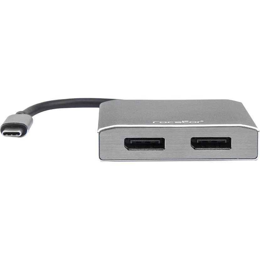 ROCSTOR Y10A201-A1 USB-C TO DUAL DISPLAYPORT 4K60H