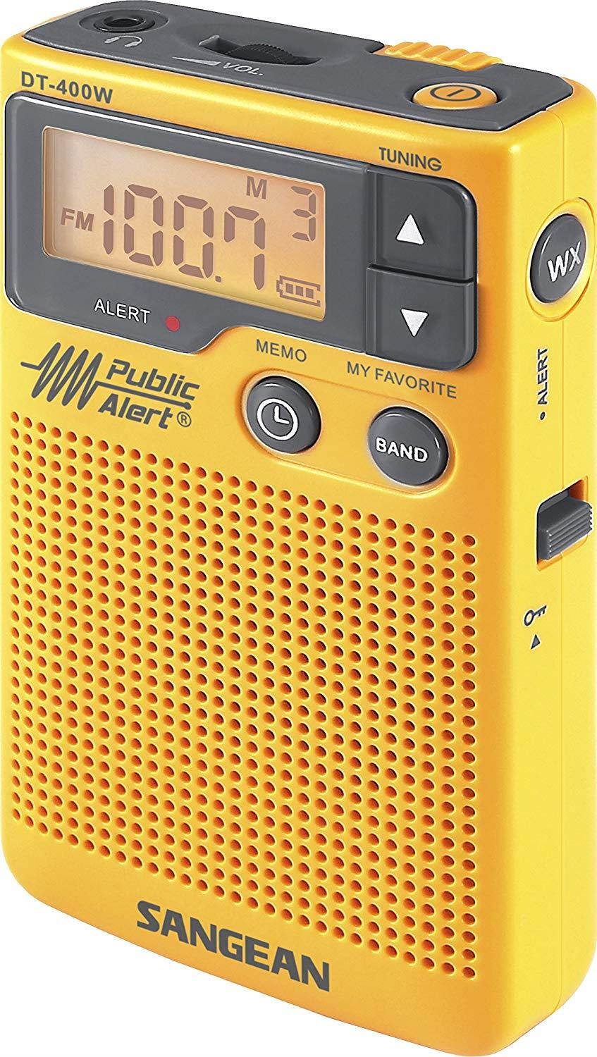 Sangean DT-400W AM/FM Digital Weather AlertPocket Radio