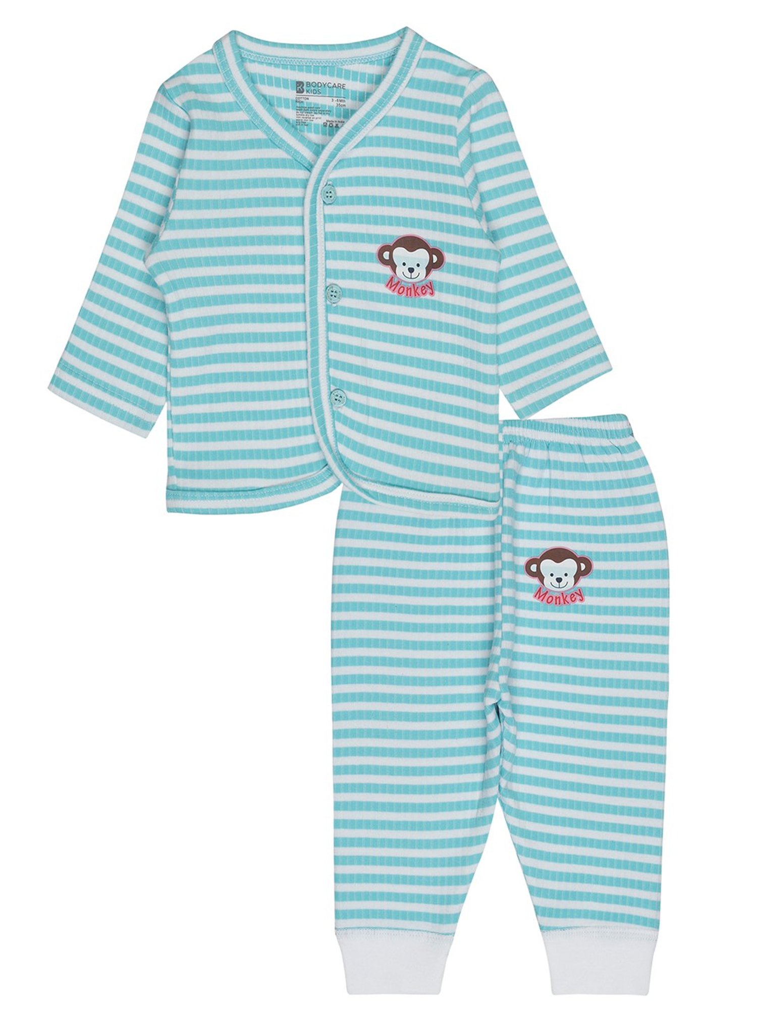 Bodycare Kids Assorted Striped Full Sleeves T-Shirt with Pants