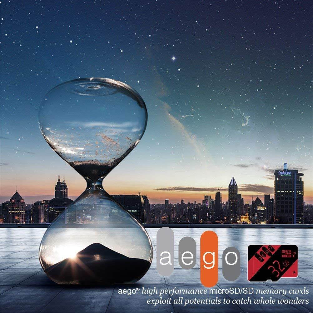 AEGO U3 microSD 32GB Action Camera UHS-III U3 Real Capacity with Free SD Adapter Ultra High Speed SDXC Memory Card (AEGO-U3-32GB)