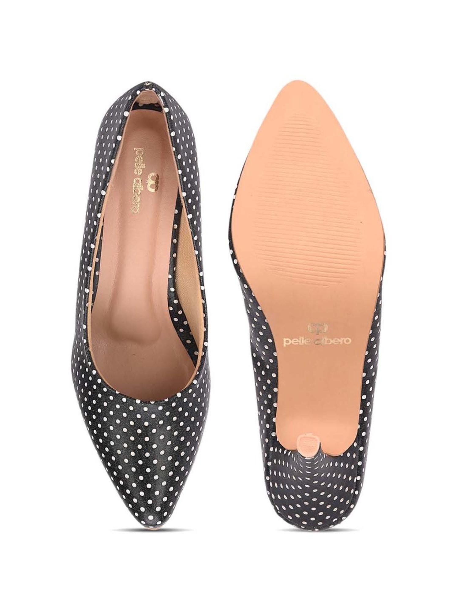 Pelle Albero Women's Black Stiletto Pumps