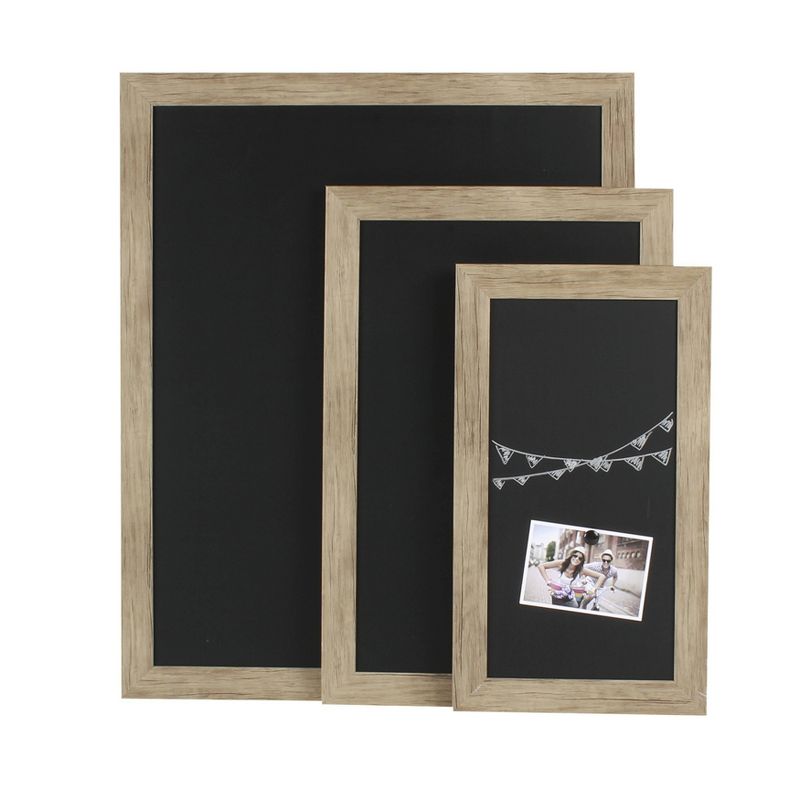 22" x 32" Cates Barn Door Wood Framed Chalkboard Rustic Brown - Kate and Laurel