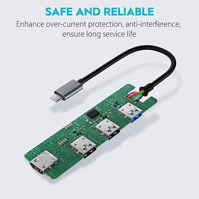 USB C Hub  USBC 31 Type C Adapter with 4K HDMI USB 20 amp USB 30 Ports Compatible with Thunderbolt 3 MacBook Pro XPS 13 Surface Pro 7 Samsung Dex Tab