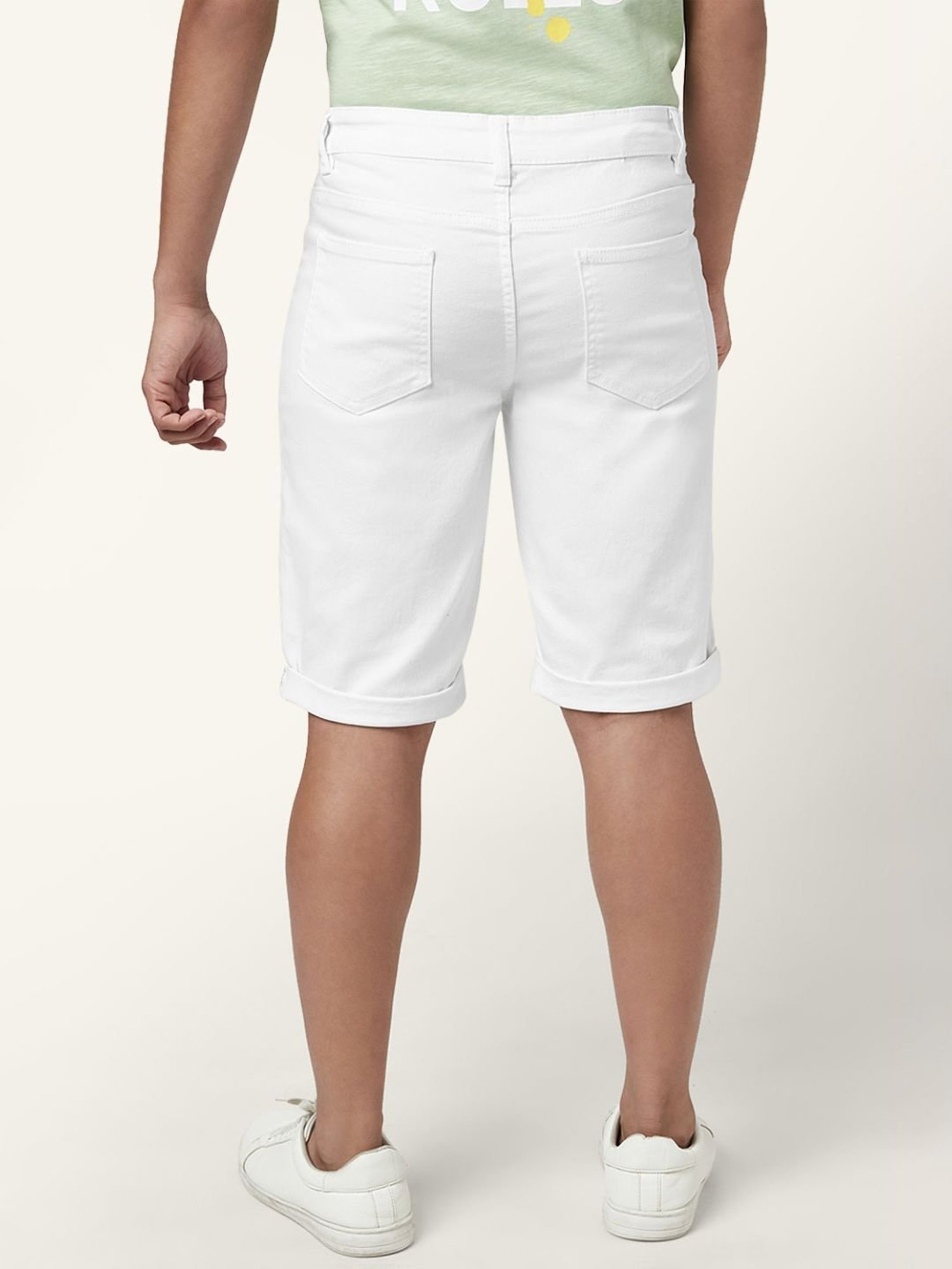 Coolsters by Pantaloons Kids White Cotton Regular Fit Shorts