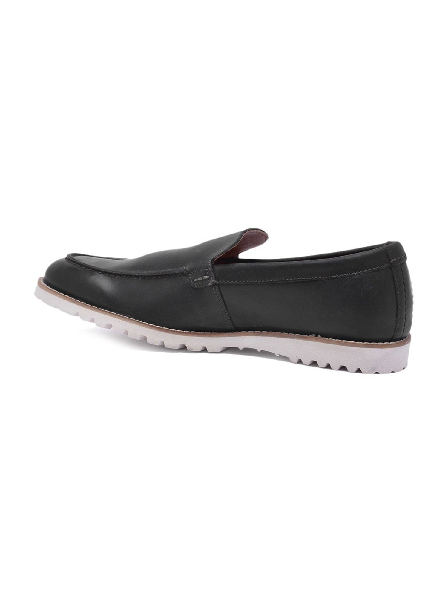 Ruosh Men's Black Casual Loafers