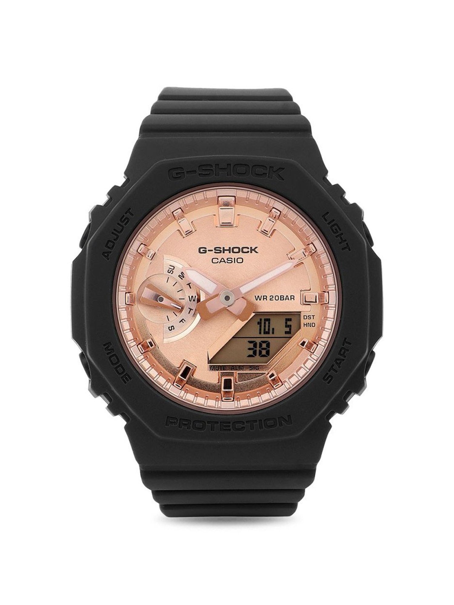 Casio G-Shock GMA-S2100MD-1ADR Rose Gold Analog-Digital Dial Black Resin Strap Women's Watch G1459