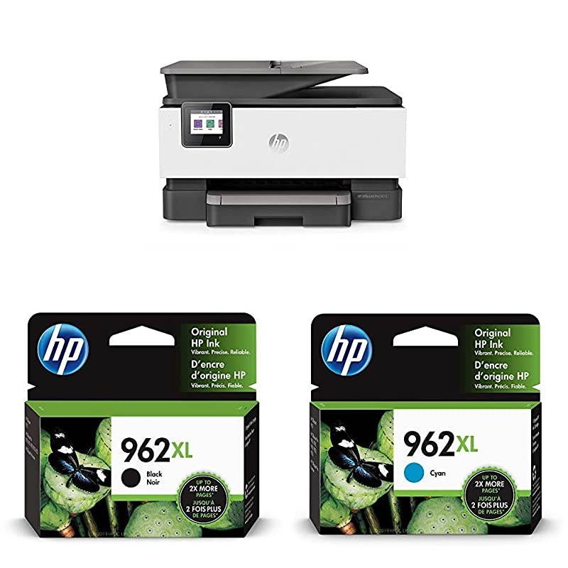OfficeJet Pro 9015 All-in-One Wireless Printer (1KR42A) with High Yield Ink Cartridges - 4 Colors