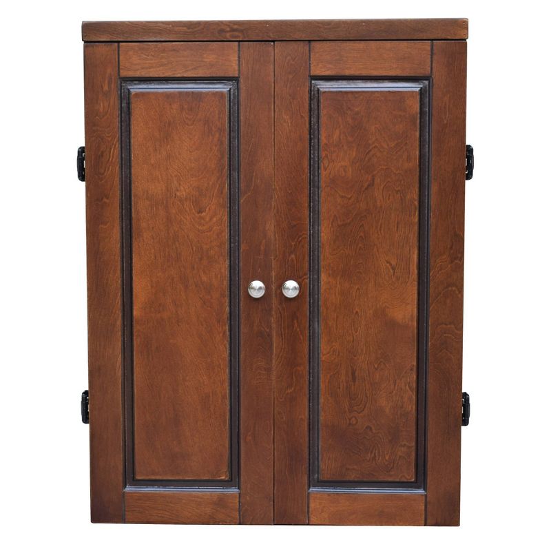 Hathaway Brookline Electronic Dartboard Cabinet Set - Walnut