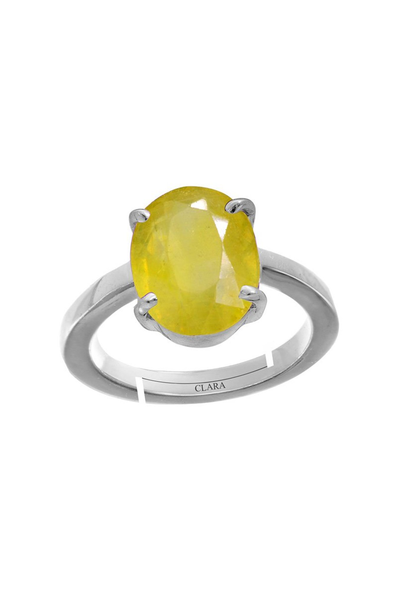 Clara Yellow Sapphire Pukhraj 6.5cts or 7.25ratti Ring