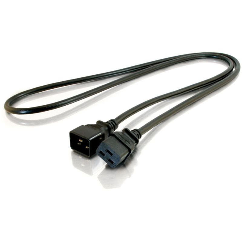 C2G 6ft 14 AWG 250 Volt Power Extension Cord (IEC320C20 to IEC320C19) - 250V AC6ft