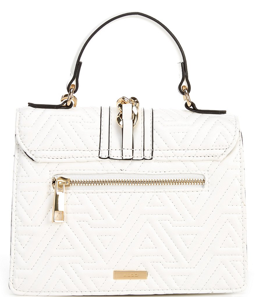ALDO Martis Jacquard Logo Print Top Handle Satchel Bag