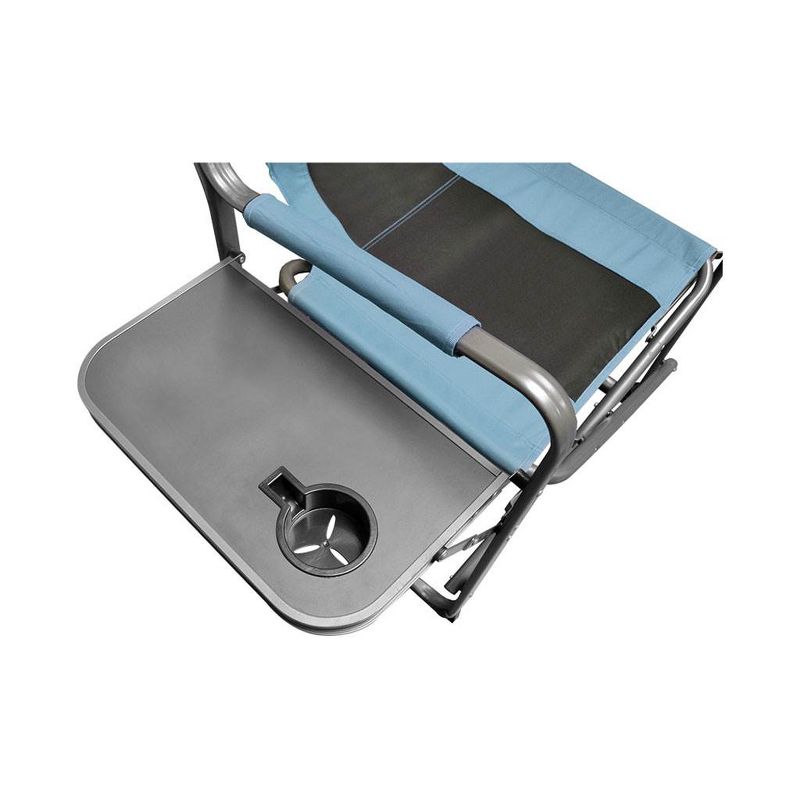 Caravan Canopy Elite Portable Director's Folding Carry Chair, Blue/Grey (2 Pack)