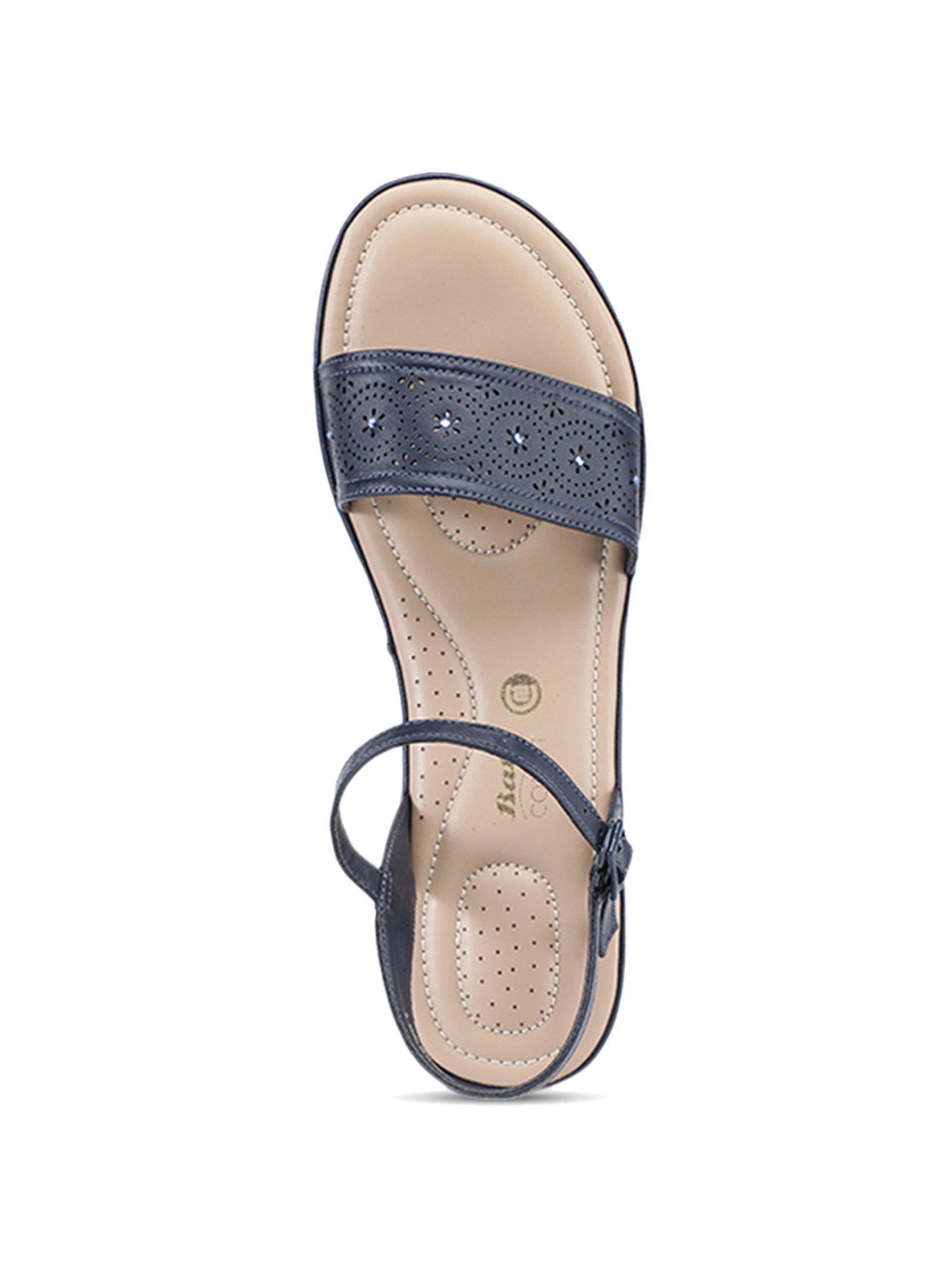 Bata Women's Navy Ankle Strap Wedges