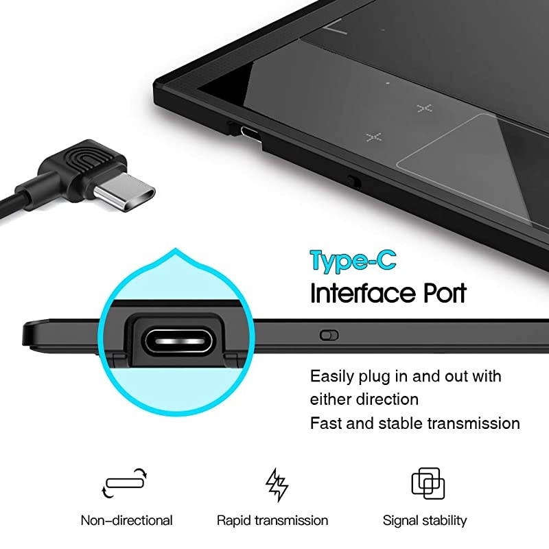 A30 Graphics Drawing Tablet with 8192 Levels BatteryFree Pen 10 x 6 Active Area