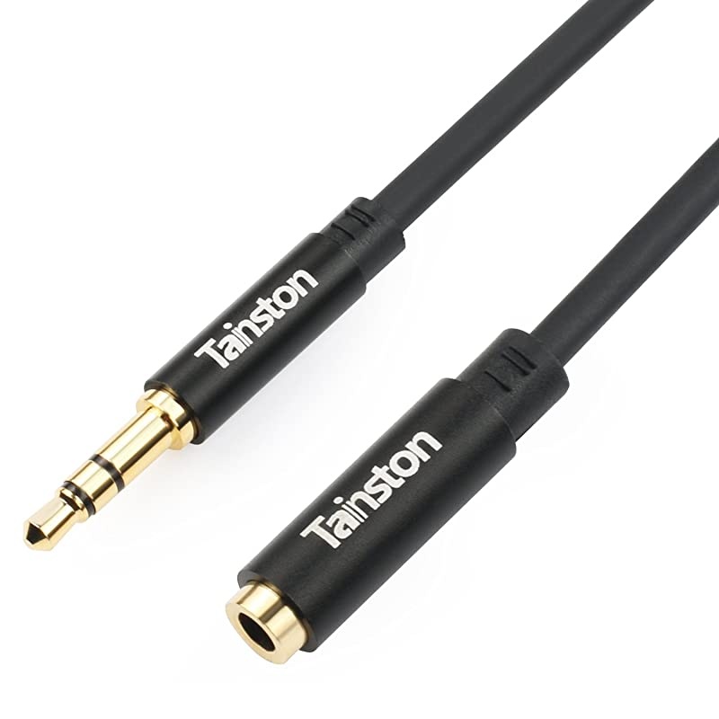 AUX Stereo Audio Extension Cable15 Feet 35mm Exthesion Cable Male to Female Gold Plated for Car StereosSmartphonesTabletsMP3 and MoreBlack