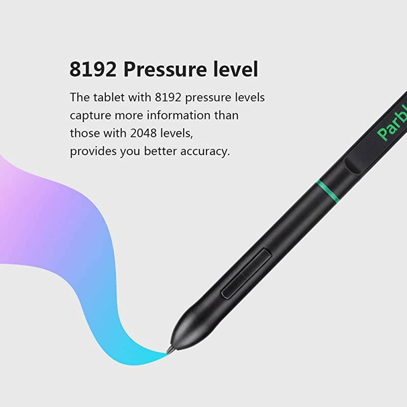 A640 Drawing Tablet with 8192 Levels BatteryFree Stylus Pen 72quot x 59quot Graphic Drawing Tablet for Digital Art Works Drawing Sketch Design Paint