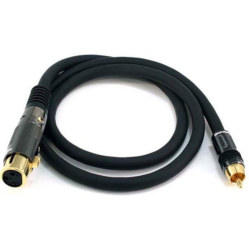 104784 3' Premier Series XLR Female to RCA Male 16AWG Cable