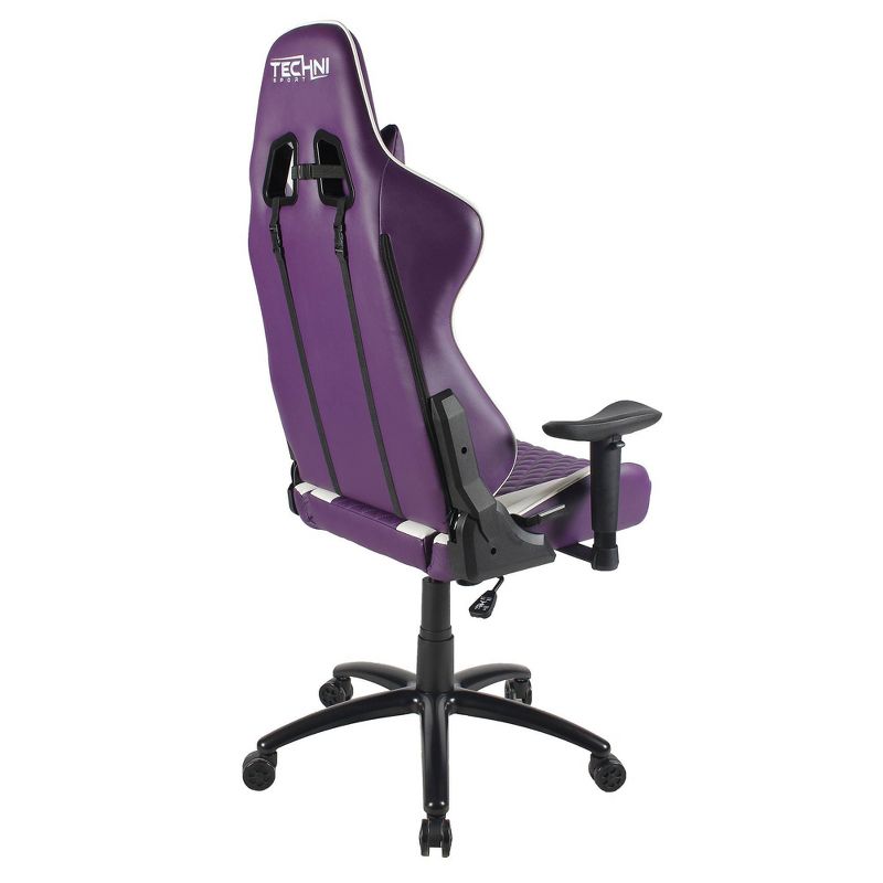 Ergonomic High Back Racer Style Video Gaming Chair Purple - Techni Sport