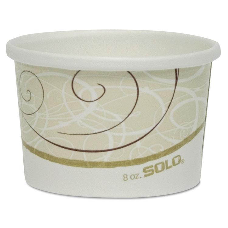 SOLO Flexstyle Double Poly Paper Containers 8 oz Symphony Design 25/Pack