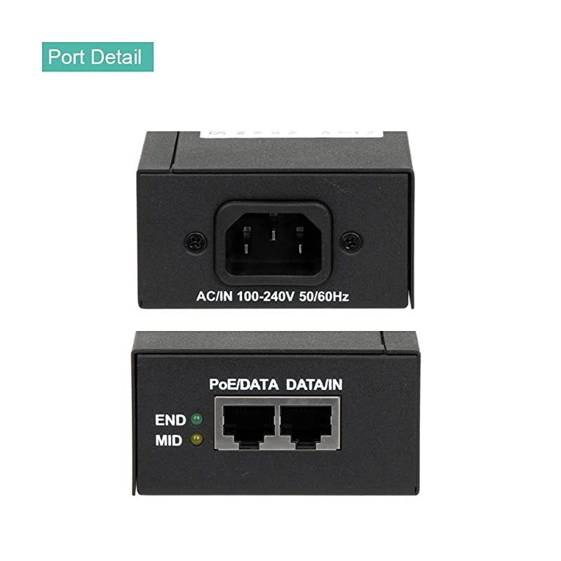 30W Gigabit Single Port Power Over Ethernet PoE Injector 8023at PoE Injector 101001000Mbps Connect to IP Cameras VoIP Phones WiFi Access Point
