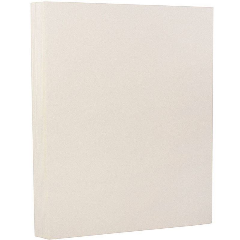 JAM Paper Extra Heavy Weight 130lb Cardstock - 8.5 x 11 - Natural White Wove Strathmore - 25 Sheets