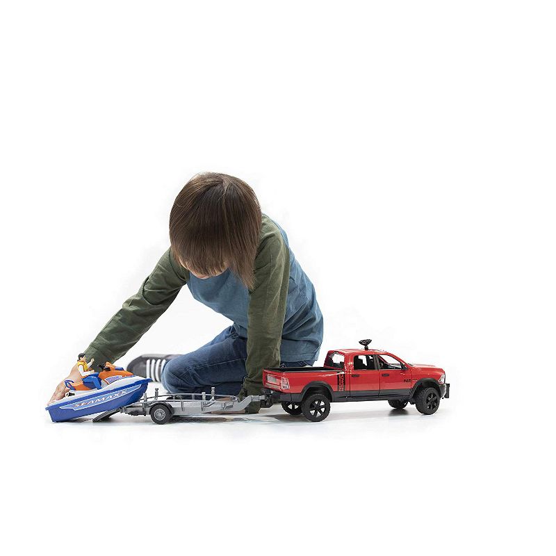 Bruder Ram 2500 Power Wagon with Trailer and Personal Water Craft with Driver