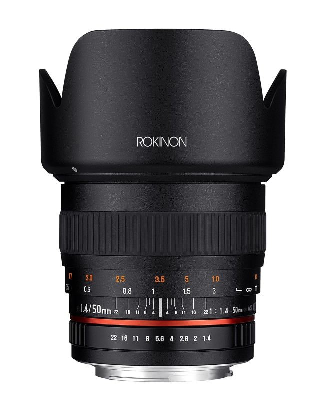 Rokinon 50mm F1.4, Manual Focus Lens for Nikon F Mount, 6 Groups #50M-N