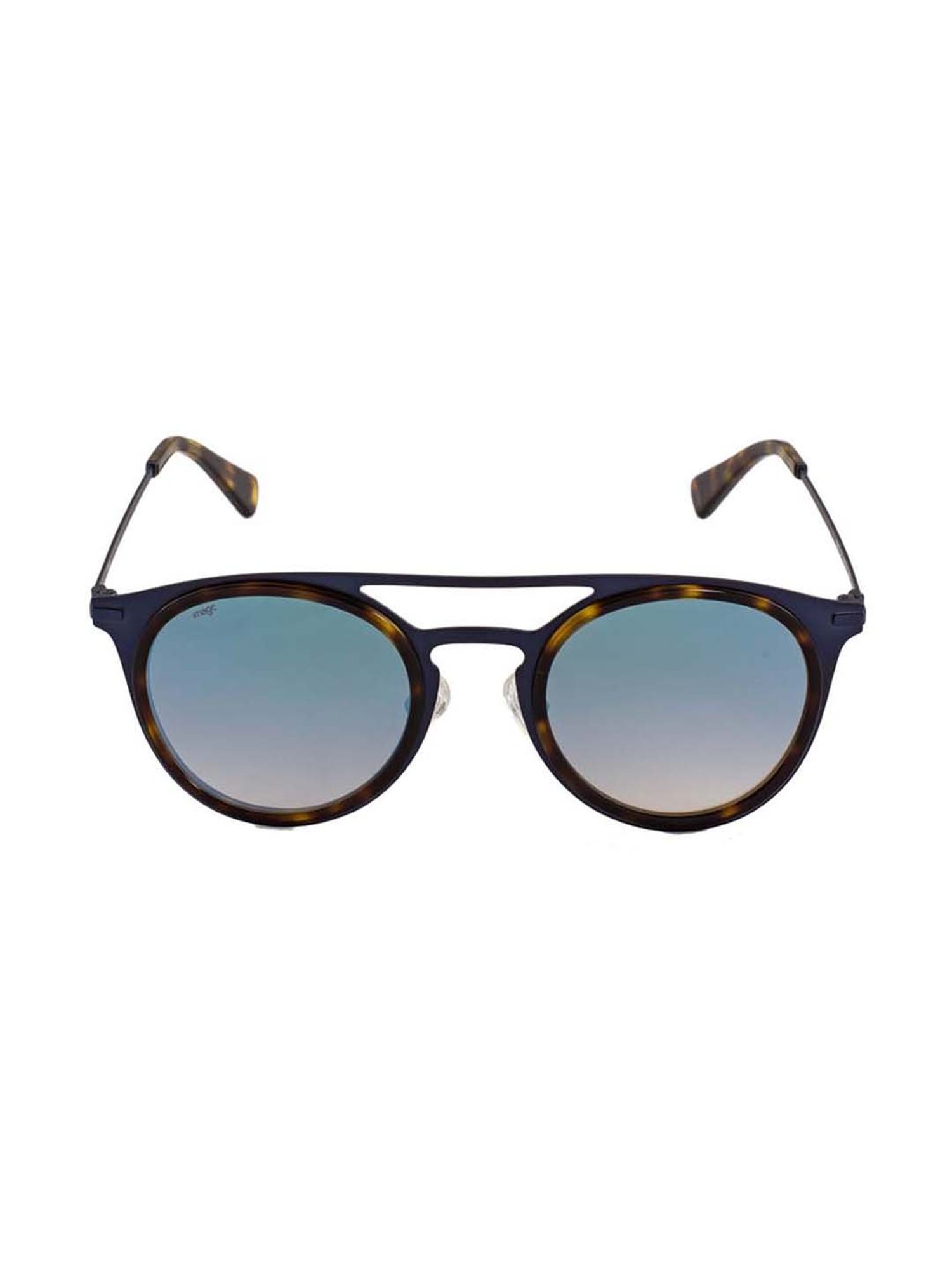 Image IMS639C4SG Light Blue Mirrored Round Sunglasses