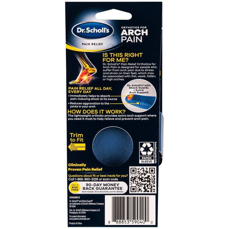 Dr. Scholl's Pain Relief Orthotics For Arch Pain for Women - Size (6-10)