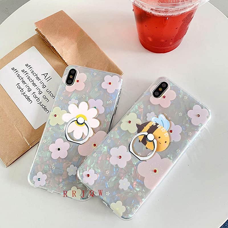 Ring Holder Stand,Ring Stand Holder 360 Rotation Finger Ring Grip Stand for Cellphones,Smartphones and Tablets(Daisy Flower,Bee)