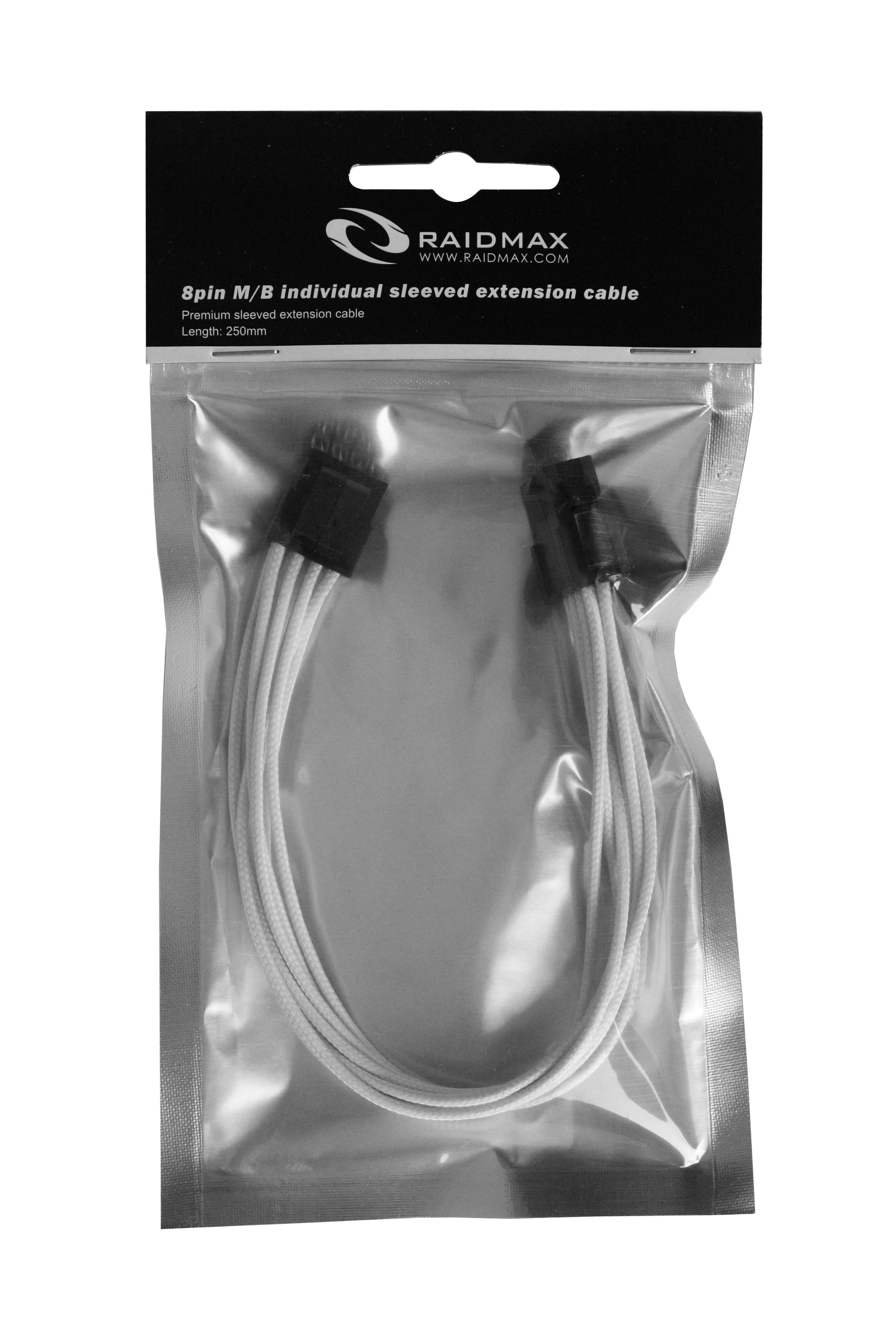 Raidmax RC-006-8P 9.84" White 8 pin Motherboard extension cable Male to Female