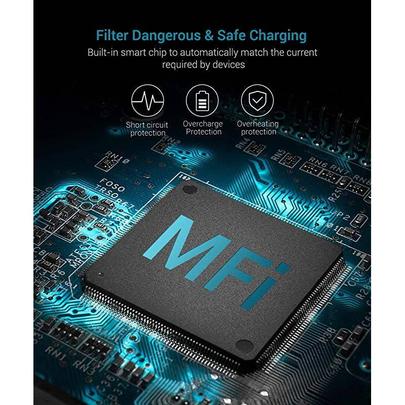 20W iPhone Charger Fast Charging-  USB-C Wall Charger Plug with 6FT MFi Certified USB C to Lightning Cable for iPhone 12 Mini Pro Max 11 Pro Max XS Max XR X iPad Pro AirPods Pro, Black