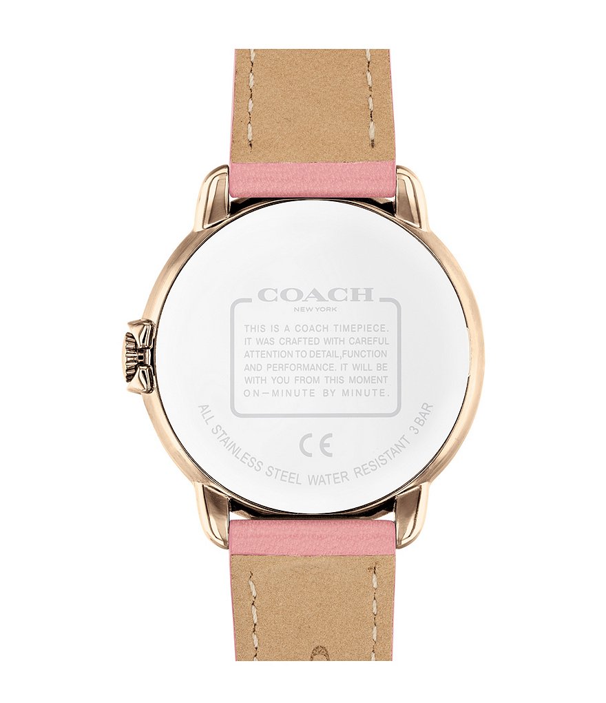 COACH Arden Pink Leather Strap Watch