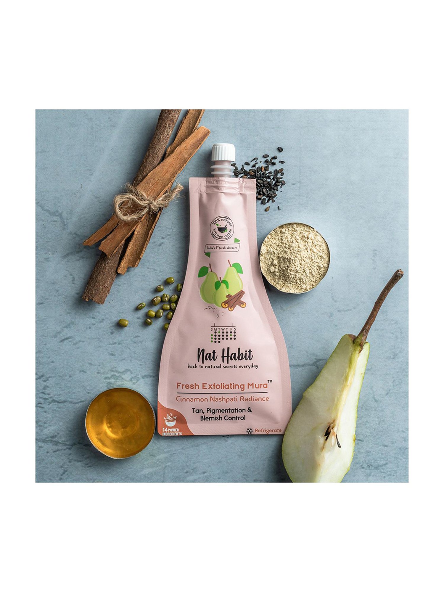 Nat Habit Cinnamon Nashpati Radiance Fresh Exfoliating Mura Face Scrub - Pack of 2