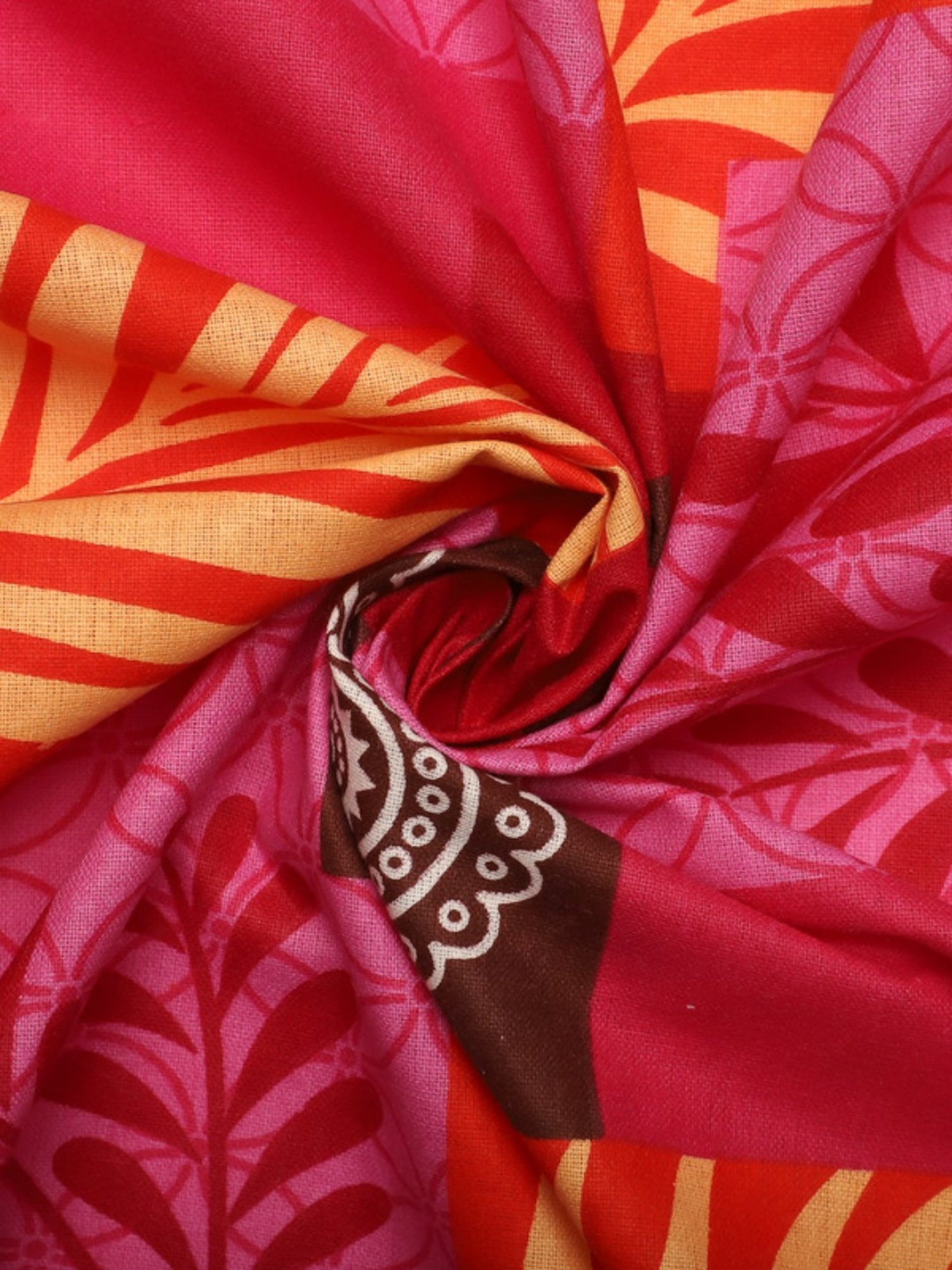 Dhrohar Printed Multicolor Cotton 180 TC Double Bedsheet with 2 Pillow covers