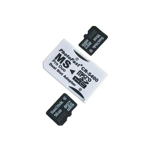 2 Slots Micro SD SDHC TF to Memory Card Converter for Phone Tablet Game Camera