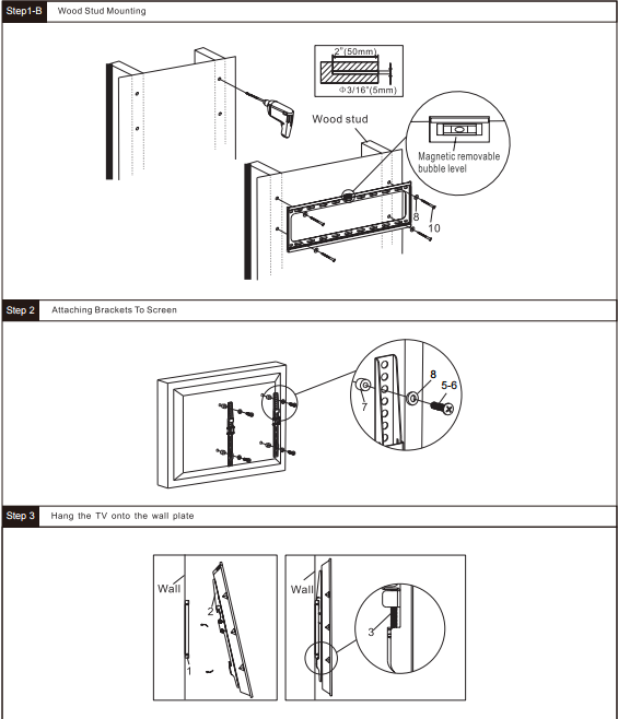 XtremPro Tilting TV Wall Mount Bracket for 32" - 65" inch Samsung Sony Vizio LG Panasonic TCL LCD, LED, 4K or Plasma Flat Screen TVs 77 Lbs Capacity Max VESA 600 x 400- Black (41034)