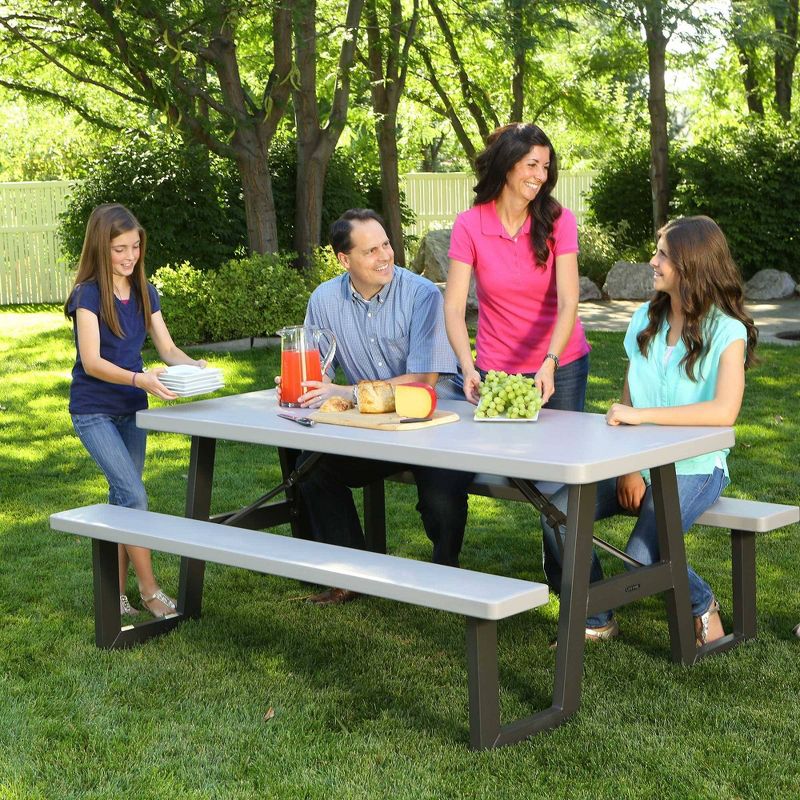Rectangle Picnic Table Beige - Lifetime
