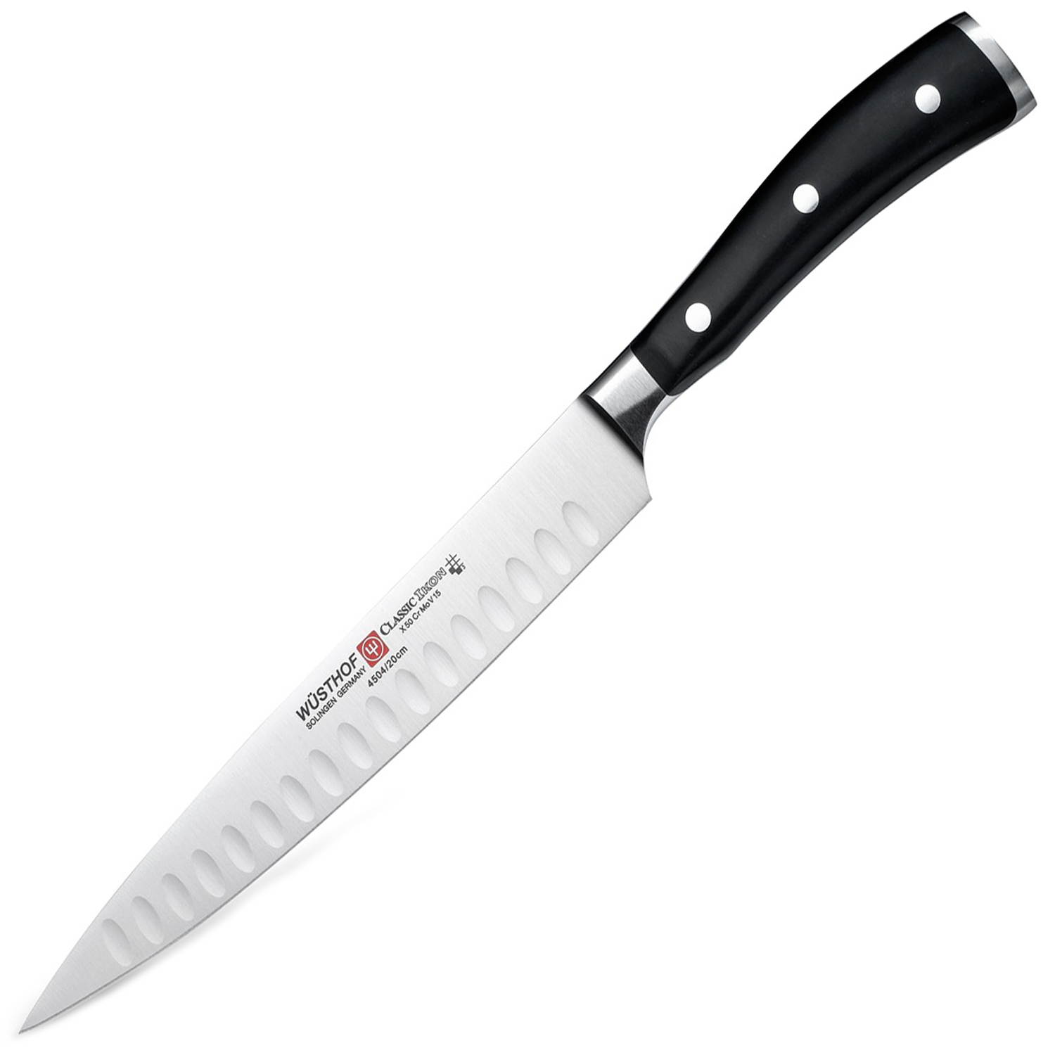 Wusthof Classic Ikon 8 Inch Carving Knife Hollow Edge 4504-7/20
