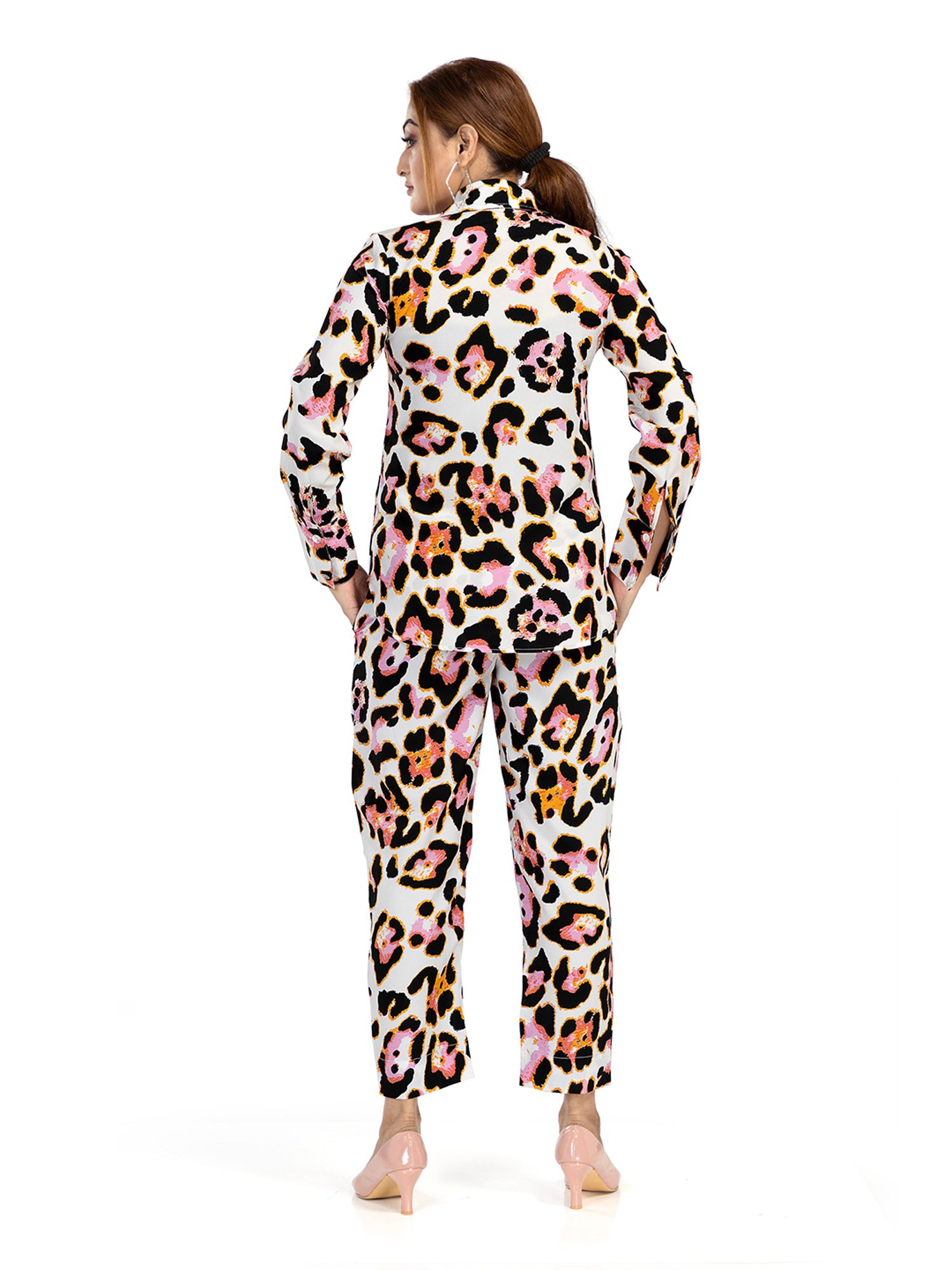 Nino Bambino White Animal Print Shirt With Pants