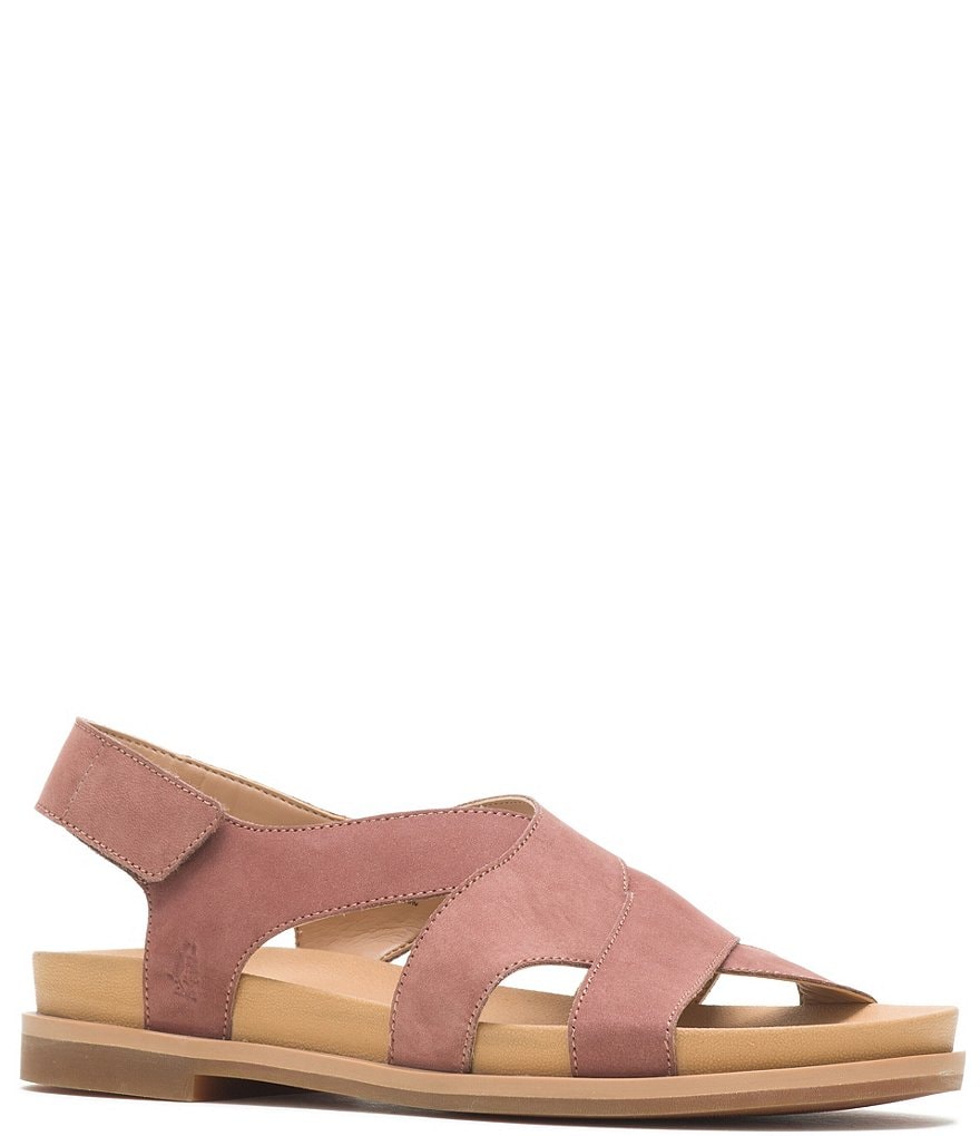 Hush Puppies Lilly Nubuck Leather Criss Cross Sandals