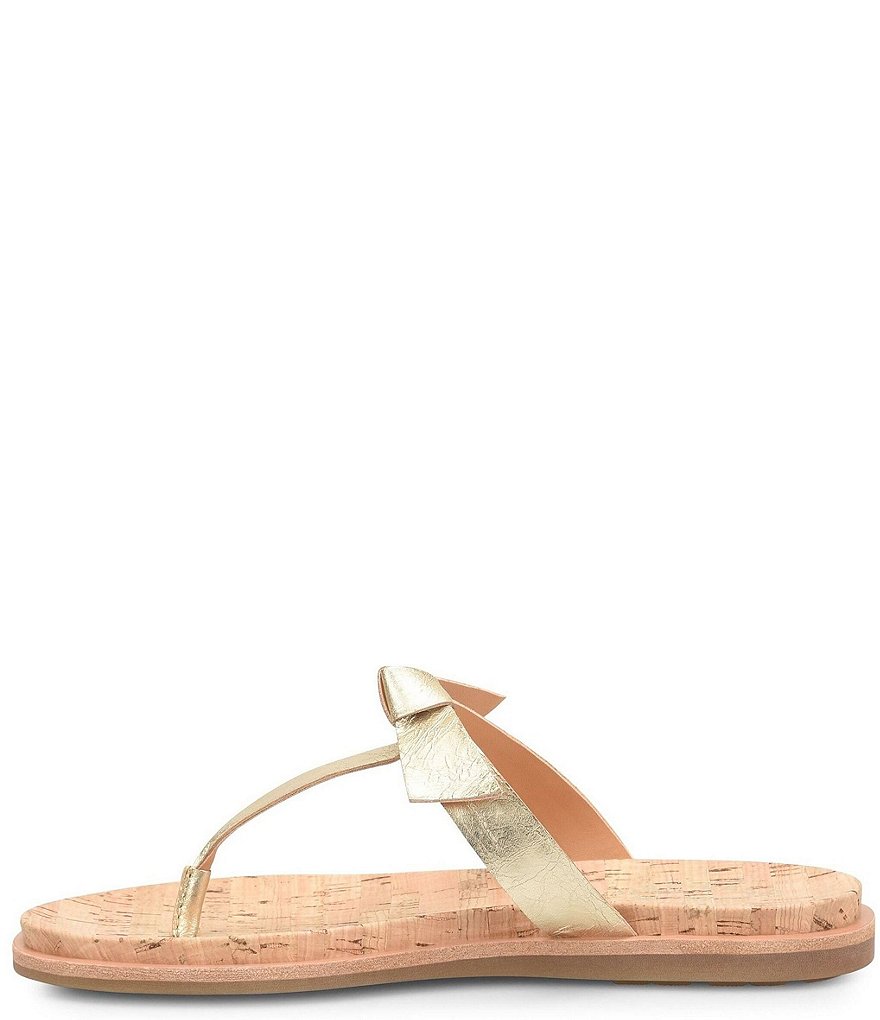 Kork-Ease Blake Leather Knot Bow Thong Flat Sandals