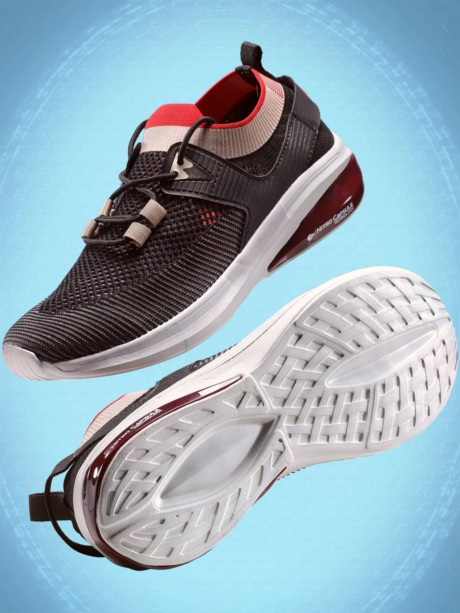 Asian Men's Black Running Shoes