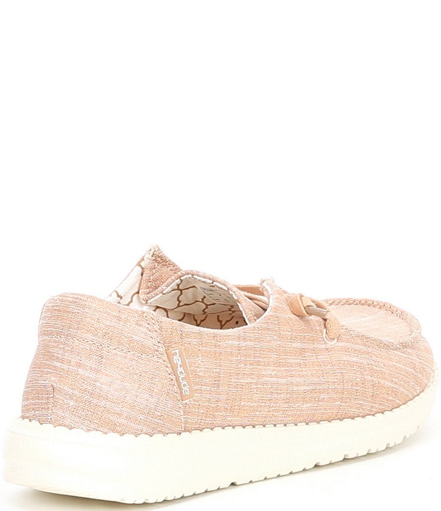 Hey Dude Women's Wendy Sparkling Metallic Canvas Washable Slip-Ons