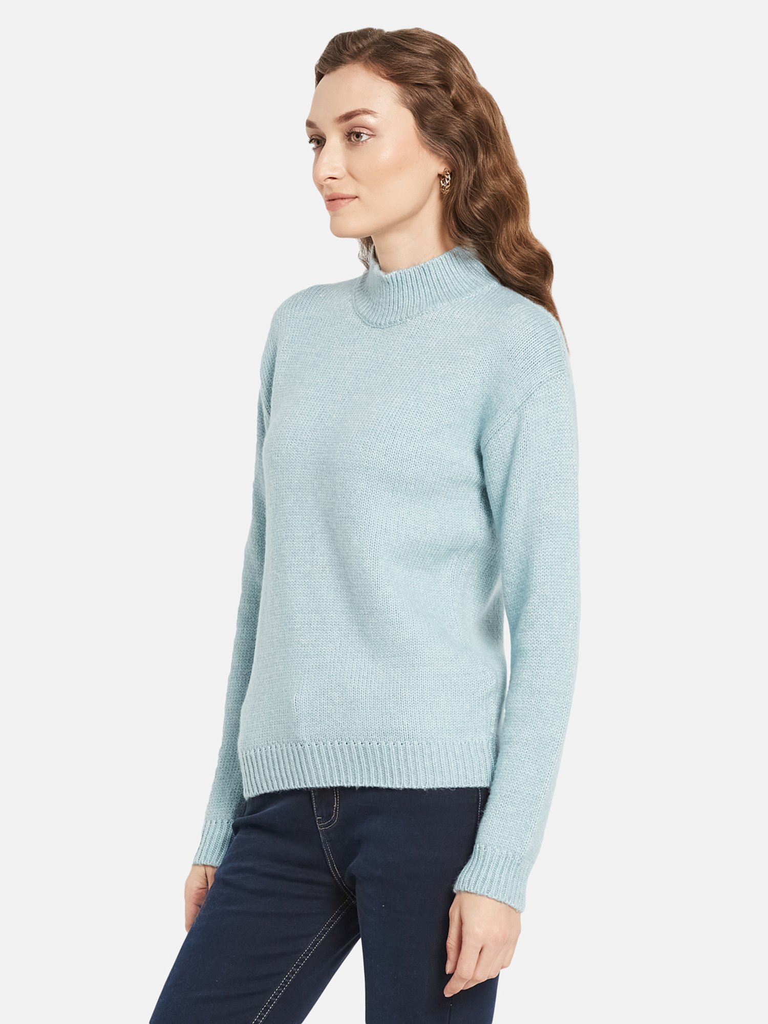 METTLE Powder Blue High Neck Pullover