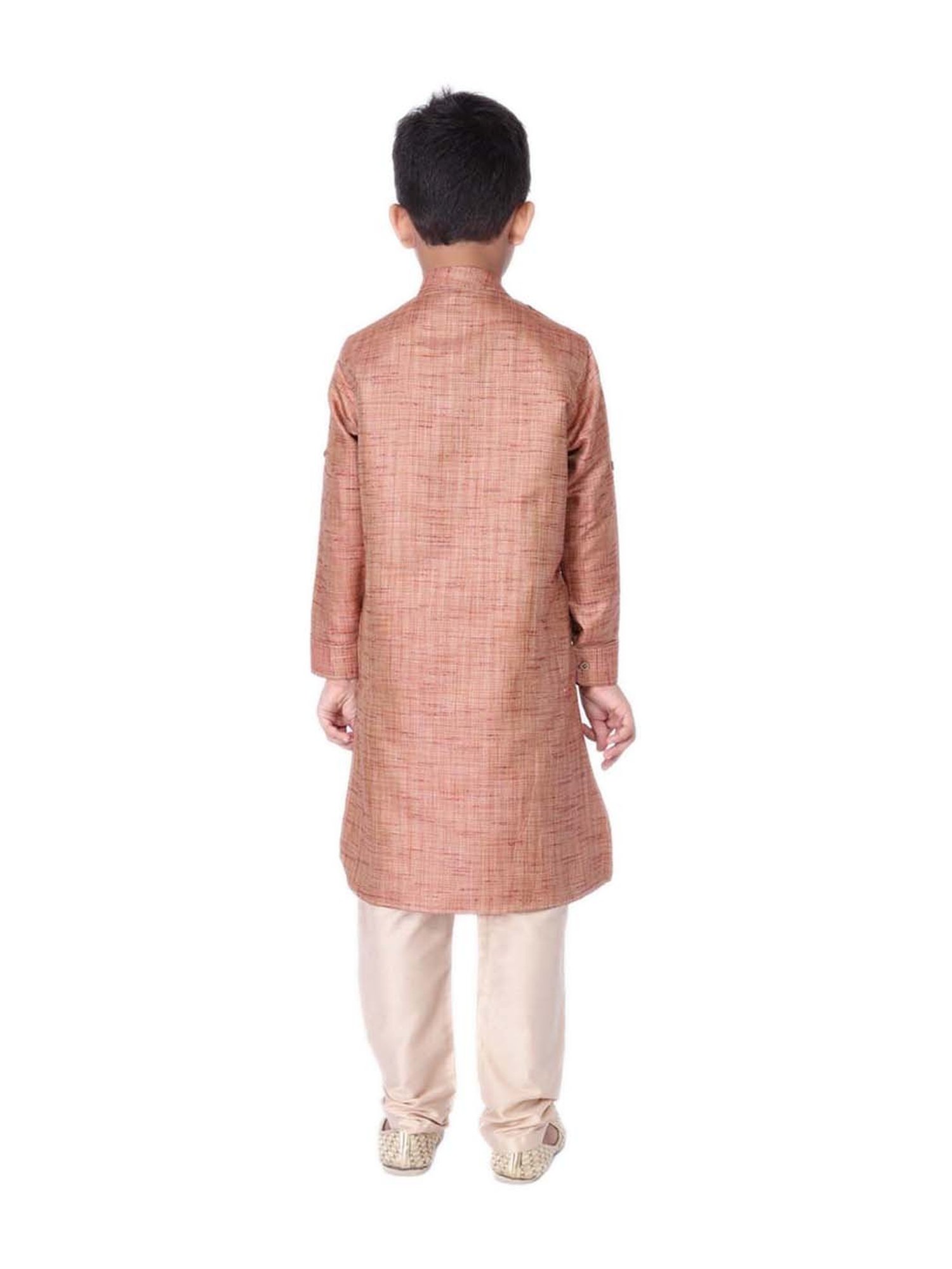TABARD Kids Maroon & Beige Printed Kurta Set