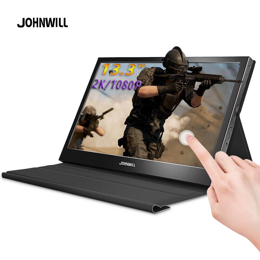 Best Portable Monitor 13.3" Laptop Monitor PC 2K LCD Screen Gaming Monitor Touch Portable Monitor for Xbox Switch PC RaspberryPi