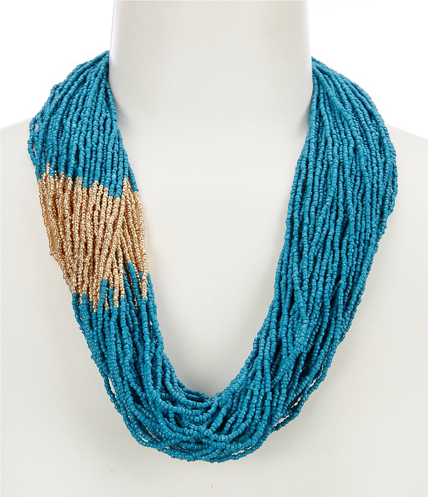 Anna & Ava Seed Bead Statement Necklace