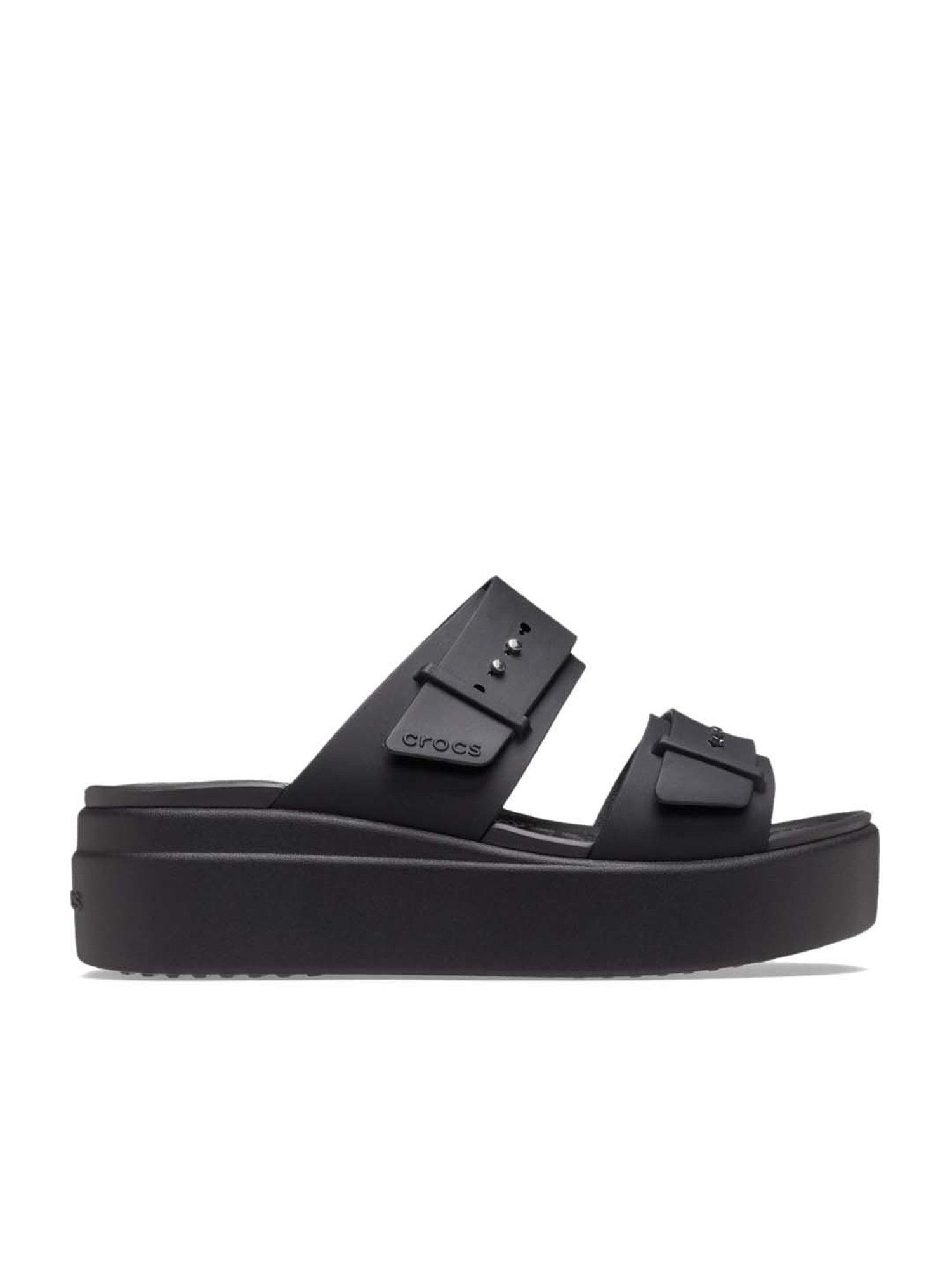 Crocs Women's Brooklyn Black Casual Wedges