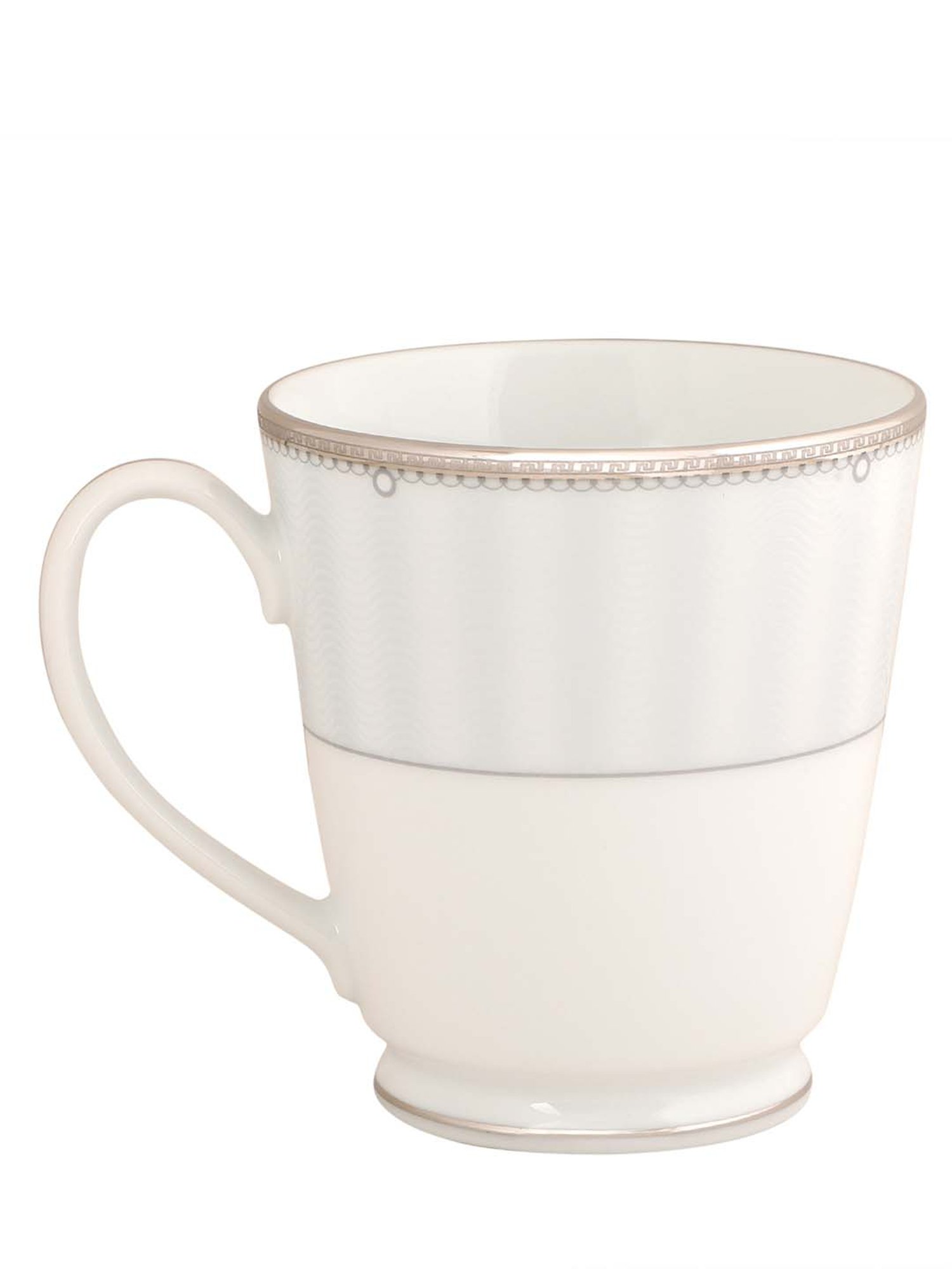 NORITAKE Hearth Off-White & Light Grey Porcelain Tea Mug (0.37 L) - Set of 2